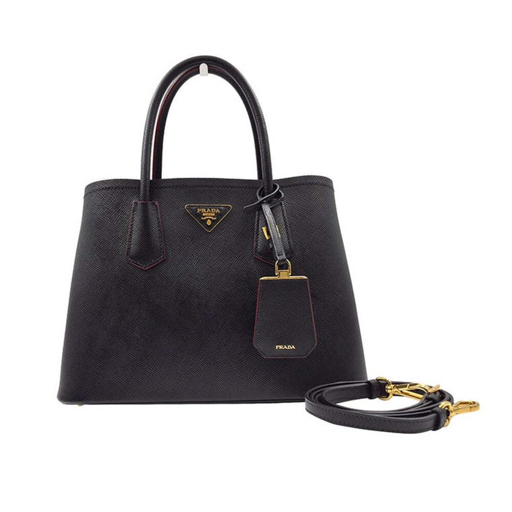 Prada Saffiano Double Tote And Shoulder #352619F96B